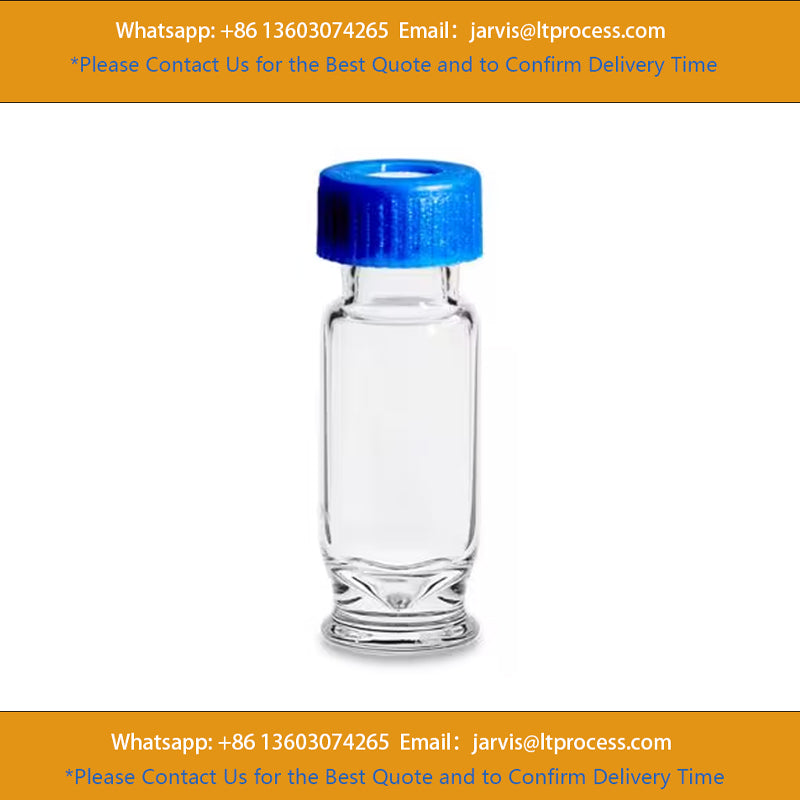 Waters 186000327DV Deactivated Clear Glass 12 x 32 mm Screw Neck Max Recovery Vial, with Cap and Preslit PTFE/Silicone Septum, 1.5 mL Volume, 100/pk