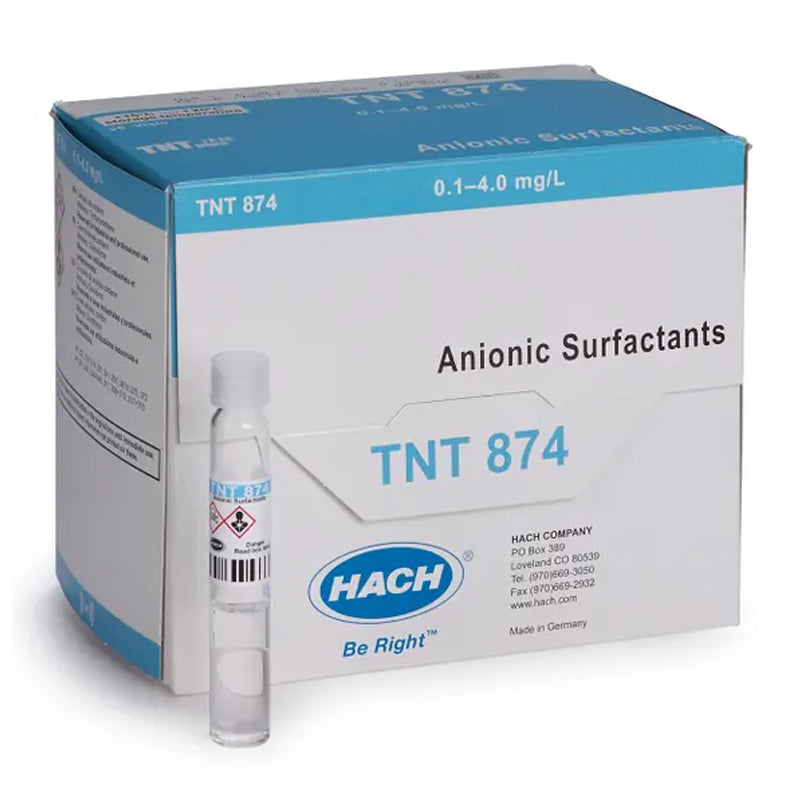 HACH Anionic Surfactants TNTplus Vial Test (0.1-4.0 mg/L), 25 Tests PN.TNT874