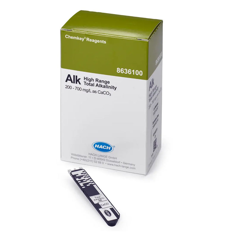 HACH High Range Total Alkalinity Chemkey® Reagents (box of 25) PN.8636100