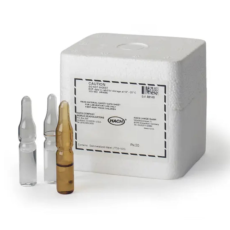HACH Phosphate Standard Solution, 50 mg/L as PO₄ (NIST), pk/20 - 2 mL Ampules PN.17120H