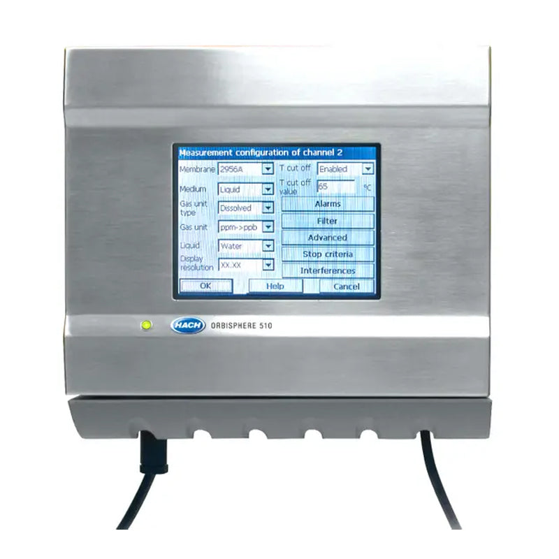 HACH Orbisphere 510 Controller O₃ (EC), O₃ (EC), O₃ (EC), Wall Mount, 10-30 VDC, 0/4-20mA, Ext. Press. PN.510CCC/W2C0P000