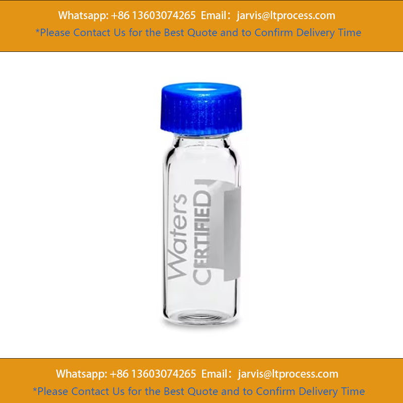 Waters 186000307C LCGC Certified Clear Glass 12 x 32 mm Screw Neck Vial, with Cap and Preslit PTFE/Silicone Septum, 2 mL Volume, 100/pk
