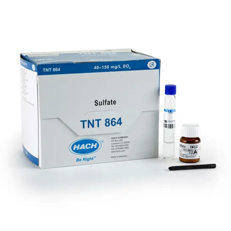 HACH Sulfate TNTplus Vial Test, LR (40-150 mg/L SO₄), 25 Tests PN.TNT864