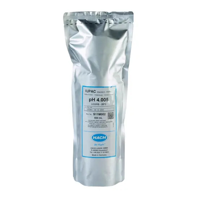 HACH pH 4.005 Certified Reference Material CRM Buffer Standard Solution, IUPAC, 500 mL PN.S11M002