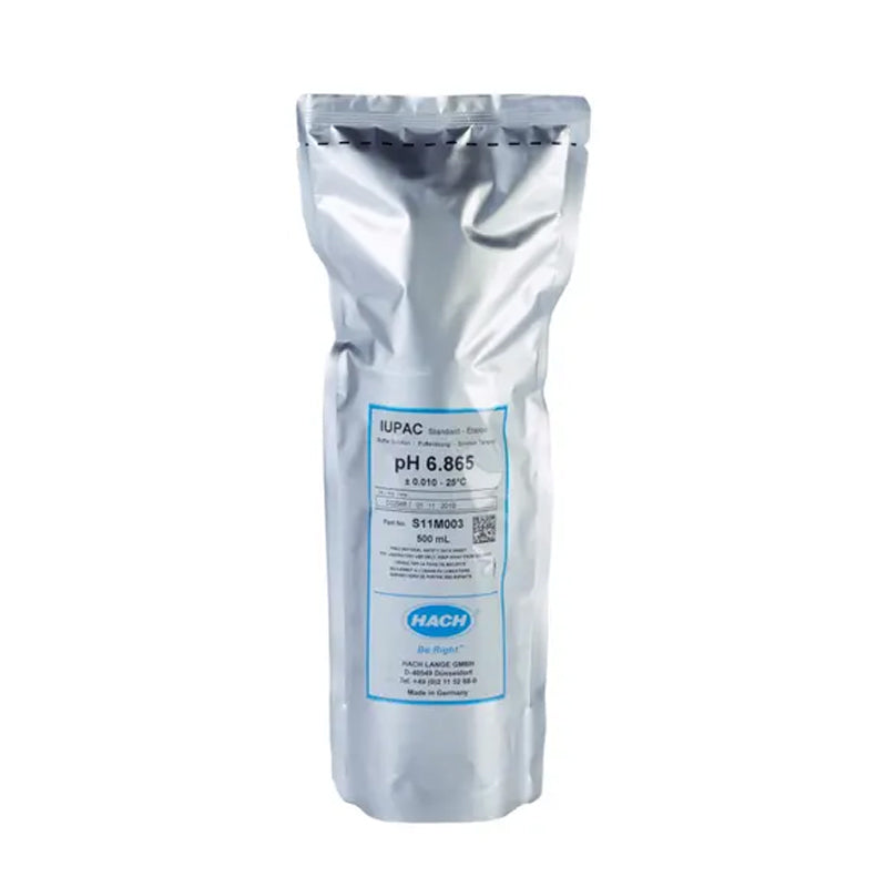 HACH pH 6.865 Certified Reference Material CRM Buffer Standard Solution, IUPAC, 500 mL PN.S11M003