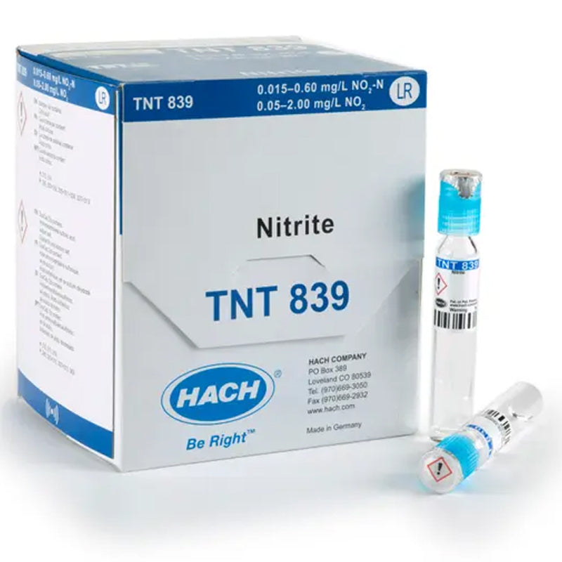 HACH Nitrite TNTplus Vial Test, LR (0.015-0.600 mg/L NO₂-N), 25 Tests PN.TNT839