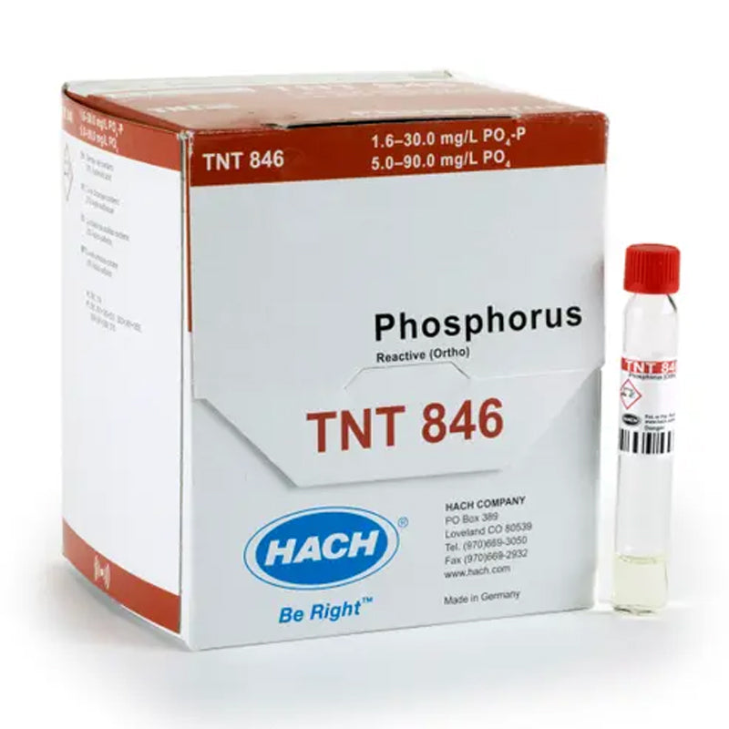 HACH Phosphorus (Reactive) TNTplus Vial Test (5-90 mg/L PO₄), 25 Tests PN.TNT846