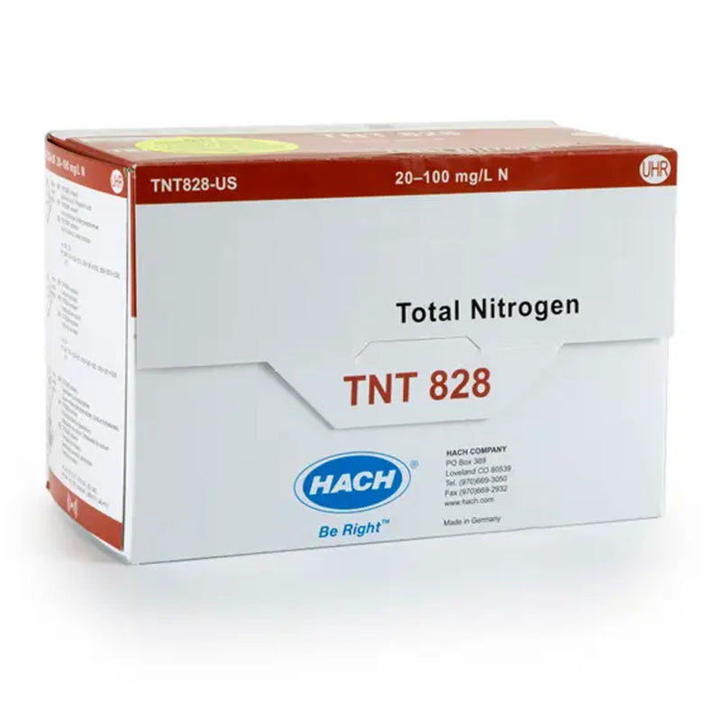 HACH Nitrogen (Total) TNTplus Vial Test, UHR (20-100 mg/L N), 25 Tests PN.TNT828