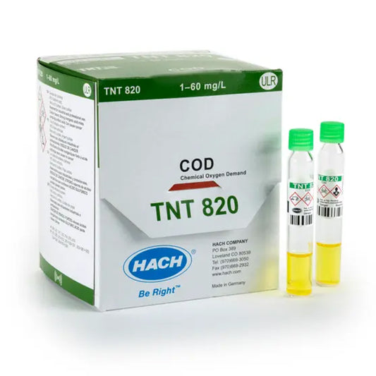 HACH Chemical Oxygen Demand (COD) TNTplus Vial Test, ULR (1-60 mg/L COD), 25 Tests PN.TNT820