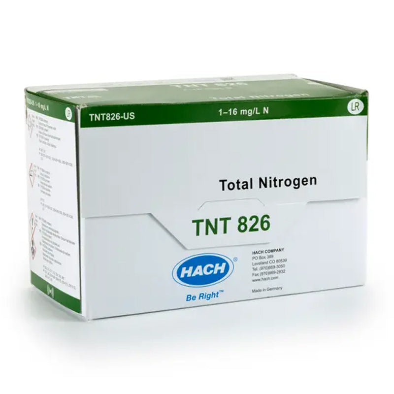 HACH Nitrogen (Total) TNTplus Vial Test, LR (1-16 mg/L N), 25 Tests PN.TNT826