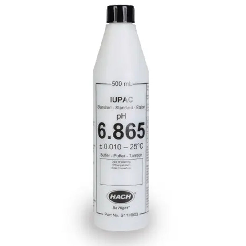 HACH pH 6.865 Certified Reference Material CRM Buffer Standard Solution, IUPAC, 500 mL PN.S11M003