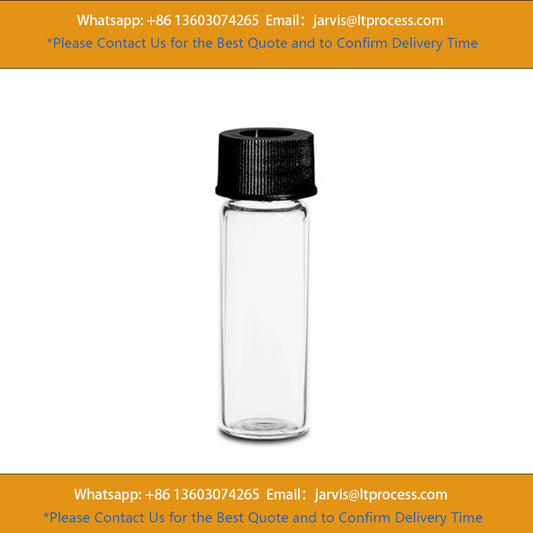 Waters 186000838DV Deactivated Clear Glass 15 x 45 mm Screw Neck Vial, with Cap and PTFE/Silicone Septum, 4 mL Volume, 100/pk