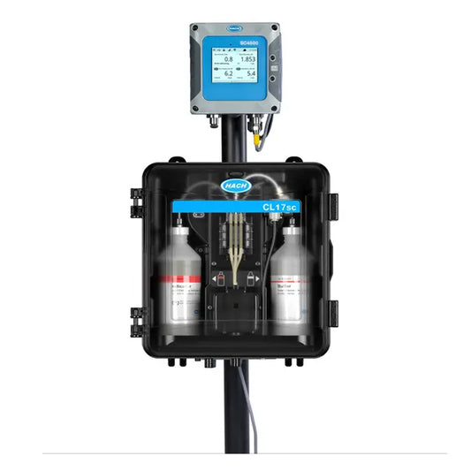 HACH CL17sc Colorimetric Chlorine Analyzer with Pressure Regulator Installation Kit and Reagents for Total Chlorine PN.8573000
