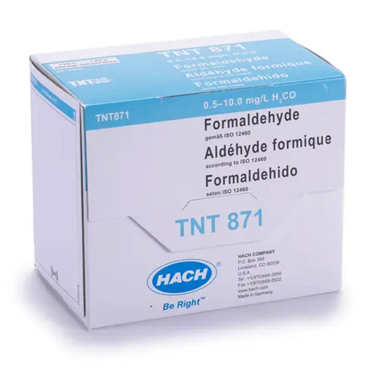 HACH Formaldehyde TNTplus Vial Test (0.5-10 mg/L), 25 Tests PN.TNT871