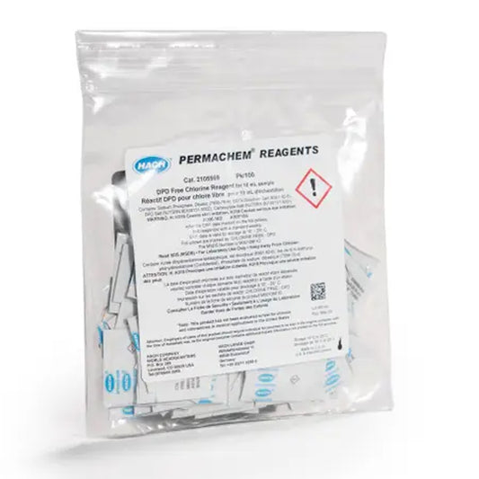 HACH DPD Free Chlorine Reagent Powder Pillows, 10 mL, pk/100 PN.2105569