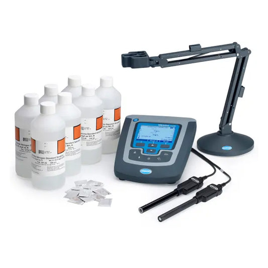 HACH HQD HQ440D Water Quality Laboratory ISE Ammonia (NH₃) and Nitrate (NO₃⁻) Ion Meter Package PN.8508400