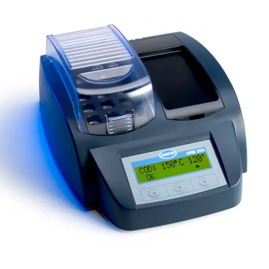HACH DRB200 Digital Reactor Block: 9 x 16 mm vial wells, 2 x 20 mm vial wells, 115 VAC PN.LTV082.80.30001