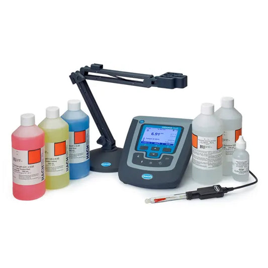 HACH HQD HQ440D High Performance Water Laboratory pH Meter Package for Extended Temperature Range Measurements, PHC705 Electrode PN.8506050