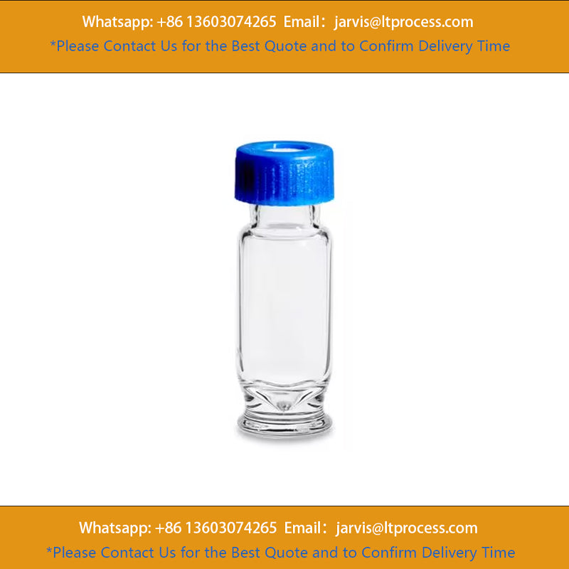 Waters 186000327C LCGC Certified Clear Glass 12 x 32 mm Screw Neck Vial, Max Recovery, with Cap and Preslit PTFE/Silicone Septum, 1.5 mL Volume, 100/pk