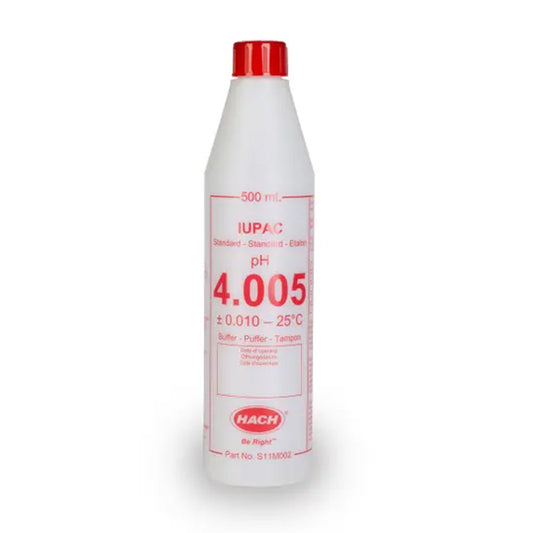 HACH pH 4.005 Certified Reference Material CRM Buffer Standard Solution, IUPAC, 500 mL PN.S11M002