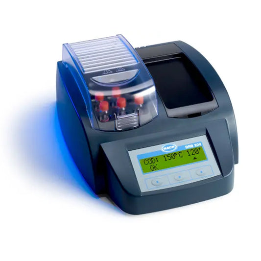 HACH DRB200 Digital Reactor Block: 9 x 16 mm vial wells, 2 x 20 mm vial wells, 230 VAC PN.LTV082.52.30001