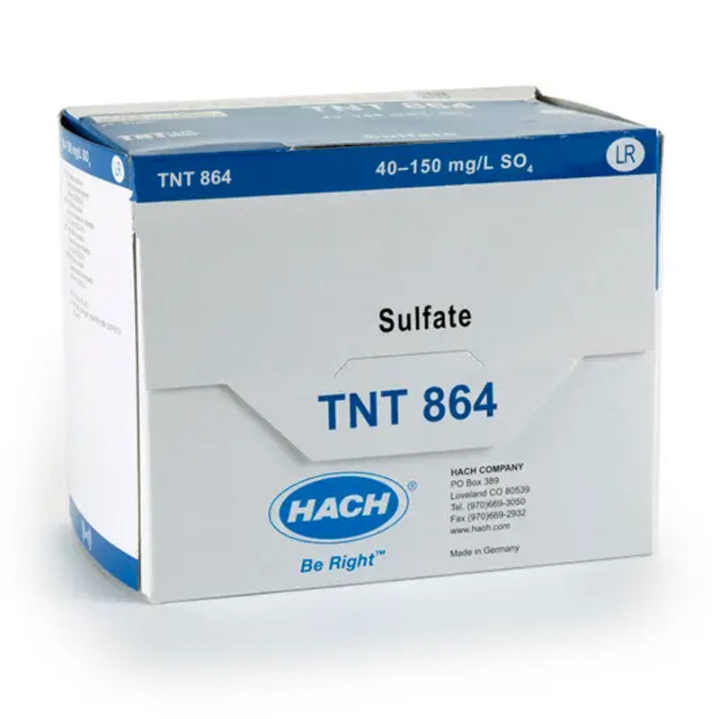 HACH Sulfate TNTplus Vial Test, LR (40-150 mg/L SO₄), 25 Tests PN.TNT864
