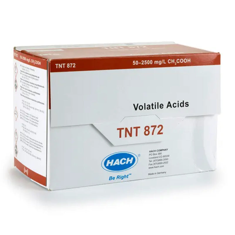 HACH Volatile Acids TNTplus Vial Test (50-2,500 mg/L), 25 Tests PN.TNT872