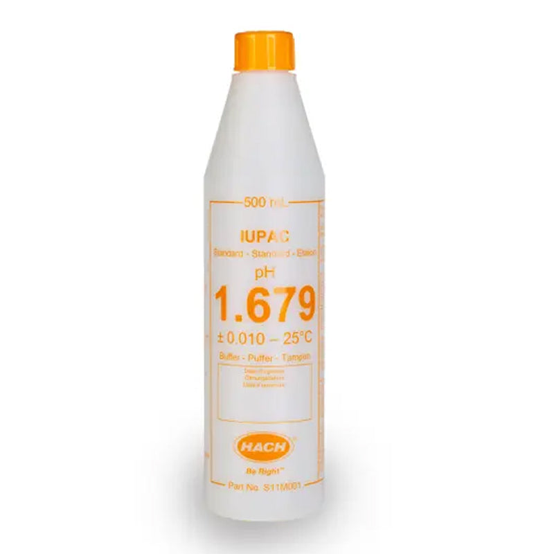 HACH pH 1.679 Certified Reference Material CRM Buffer Standard Solution, IUPAC, 500 mL PN.S11M001