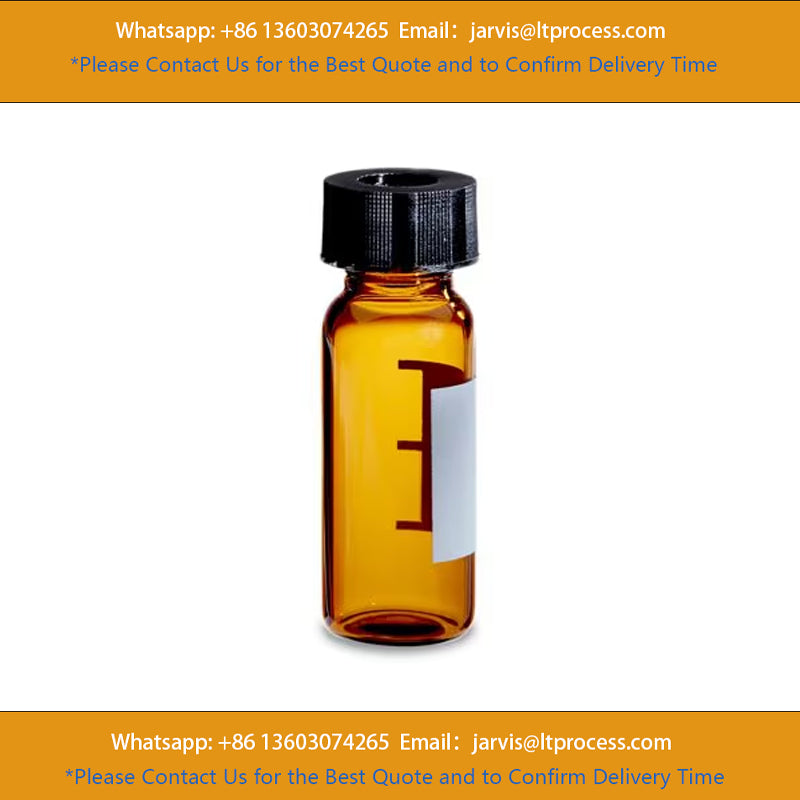 Waters 186005667CV TruView pH Control LCMS Certified Amber Glass, 12 x 32 mm Screw Neck Vial, with Cap and PTFE/Silicone Septum , 2 mL Volume, 100/pk