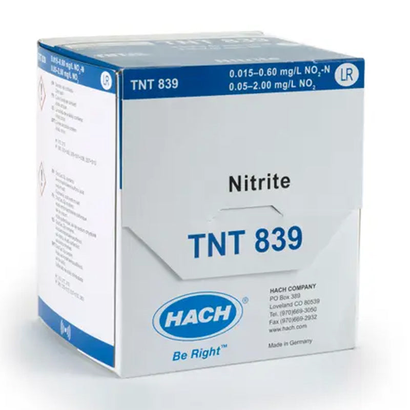 HACH Nitrite TNTplus Vial Test, LR (0.015-0.600 mg/L NO₂-N), 25 Tests PN.TNT839