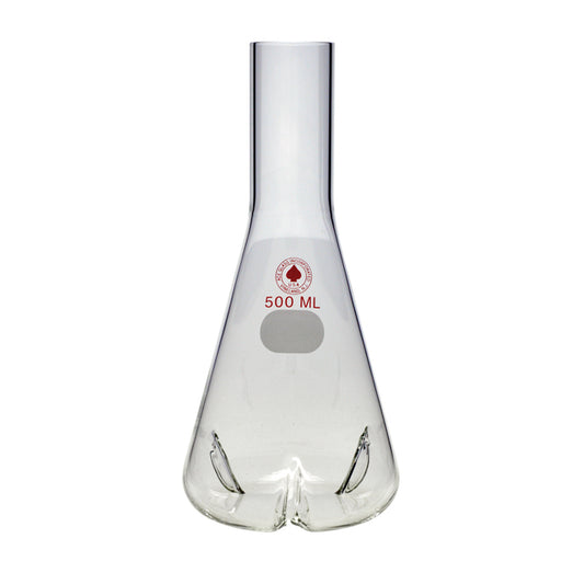 WHEATON culture flasks/shake flasks with three deep baffles, without caps.