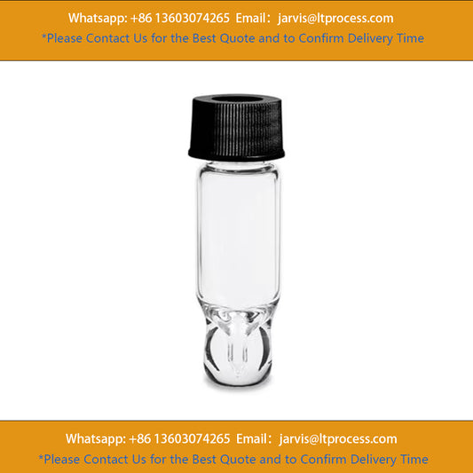 Waters 186002629C LCGC Certified Clear Glass 15 x 45 mm Screw Neck Total Recovery Vial, with Cap and PTFE/Silicone Septum, 3 mL Volume, 100/pk