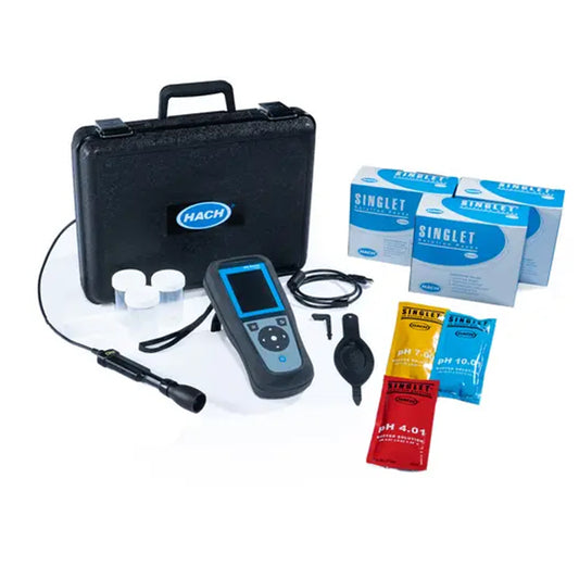 HACH HQ4100 Portable Multi-Meter with Gel pH Electrode PHC201, 1 m Cable PN.LEV015.80.41001