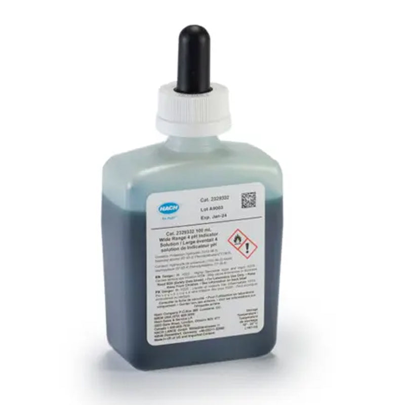 HACH Wide Range pH Indicator Solution, 100 mL MDB PN.2329332