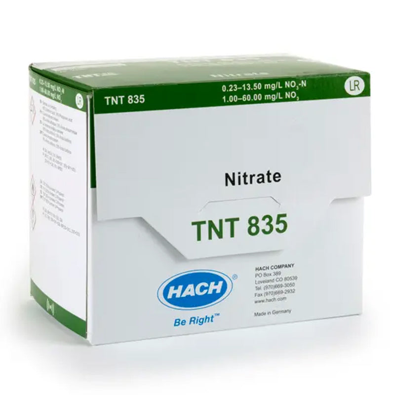 HACH Nitrate TNTplus Vial Test, LR (0.23-13.5 mg/L NO₃-N), 25 Tests PN.TNT835