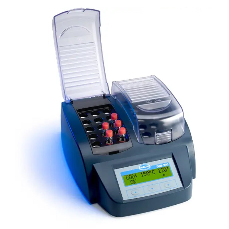 HACH DRB200 Digital Reactor Block for TNTplus: 12x13mm vial wells, 8x20 mm vial wells, 115 VAC PN.DRB200-04