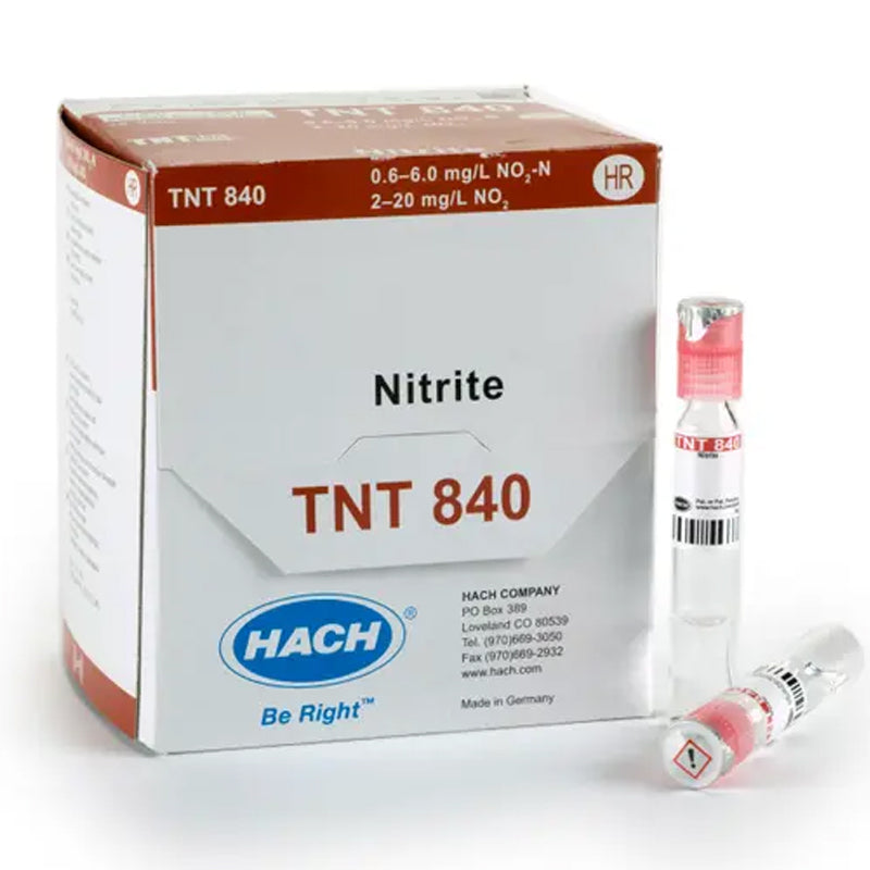 HACH Nitrite TNTplus Vial Test, HR (0.6-6.0 mg/L NO₂-N), 25 Tests PN.TNT840