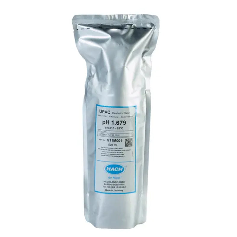 HACH pH 1.679 Certified Reference Material CRM Buffer Standard Solution, IUPAC, 500 mL PN.S11M001