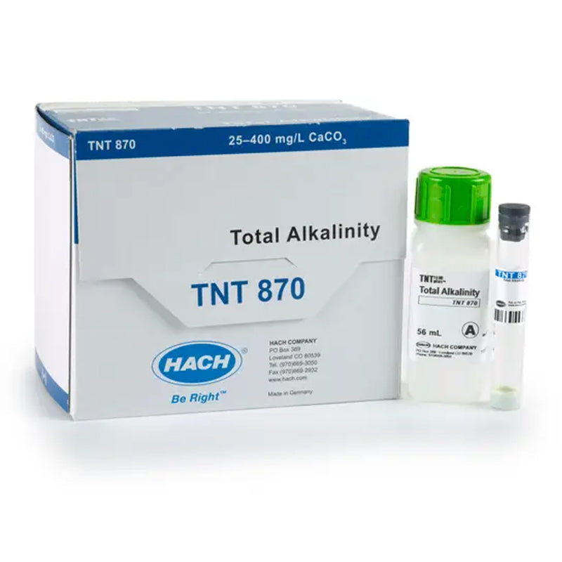 HACH Alkalinity (Total) TNTplus Vial Test (25-400 mg/L CaCO₃), 25 Tests PN.TNT870